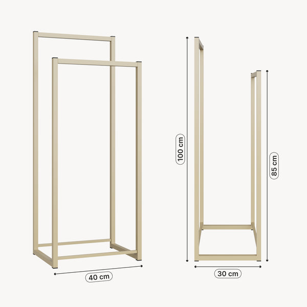 Stand Appendiabiti Holtalen con 2 Barre Organizzatore Guardaroba [en.casa]