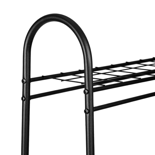 Stand Appendiabiti 'Hvorslev' Organizzatore con Barra Porta Abiti e 1-2 Ripiani Allestimento per Guardaroba Teatro Negozio di Abbigliamento - Struttura in Metallo [en.casa] 