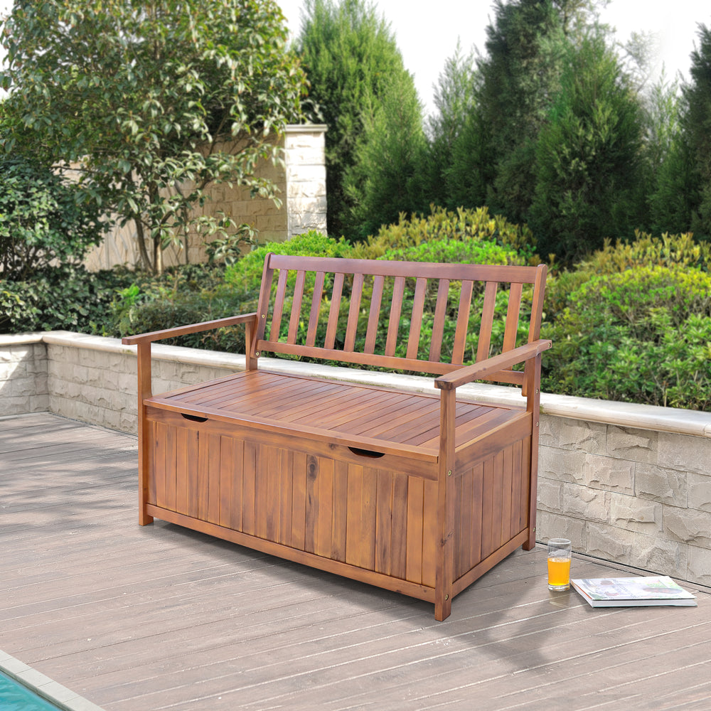Cassapanca da Giardino Avezzano in Legno di Acacia Certificato FSC® [en.casa] 