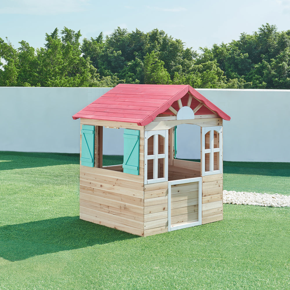 Casetta Giocattolo Lulä da Esterno in Legno di Abete 130x115x101 cm casa.pro