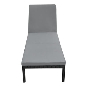 Sdraio da giardino Cartes con schienale regolabile Polyrattan vari colori en.casa