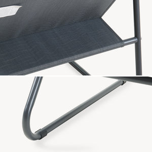 Set Malmö di 2 Mobili da Giardino Poltrona e Poggiapiedi con Cuscino casa.pro