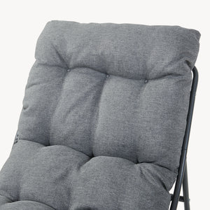 Set Malmö di 2 Mobili da Giardino Poltrona e Poggiapiedi con Cuscino casa.pro