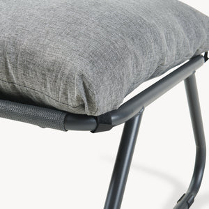Set Malmö di 2 Mobili da Giardino Poltrona e Poggiapiedi con Cuscino casa.pro