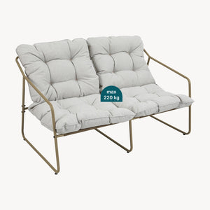 Set di 5 Mobili da Giardino Kivanta 2 Tavolini Rotondi 2 Poltrone e Divano [en.casa]