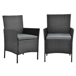 Set Salottino per Uso Esterno Mobili da Giardino/Terrazza Arredo in Polyrattan con Cuscini Set Composto di Tavolo con Piano in Vetro, Divano a 2 Posti e 2 Poltrone - Vari Colori  