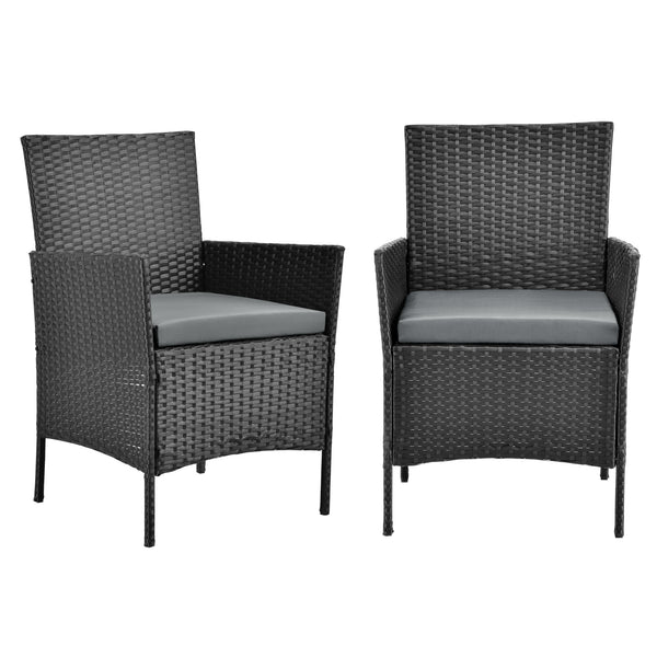 Set Salottino per Uso Esterno Mobili da Giardino/Terrazza Arredo in Polyrattan con Cuscini Set Composto di Tavolo con Piano in Vetro, Divano a 2 Posti e 2 Poltrone - Vari Colori  
