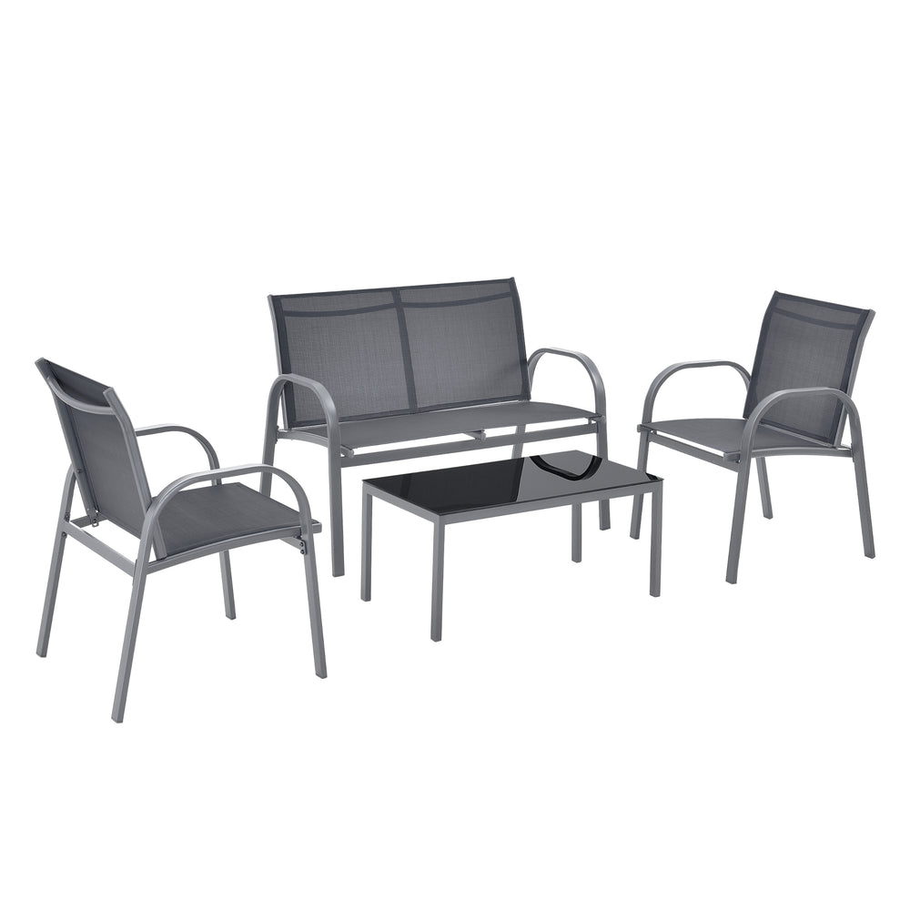 Set di mobili da giardino Gagra sedie con panca e tavolo vari colori en.casa - premiumXL