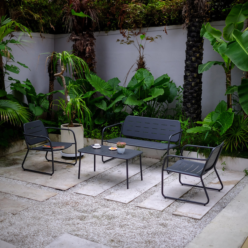 Set di mobili da giardino Andria acciaio [casa.pro]