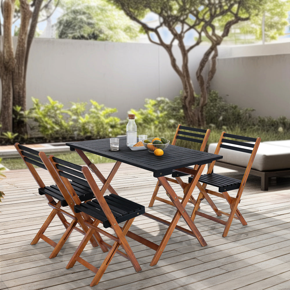 Gartenmöbelset Altamura 5 - tlg. Akazienholz FSC® - zertifiziert [en.casa] - premiumXL