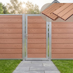 Cancello da Giardino Pedonale Segovia 90x180 cm Porta per Recinzione con Serratura NEU.HOLZ 
