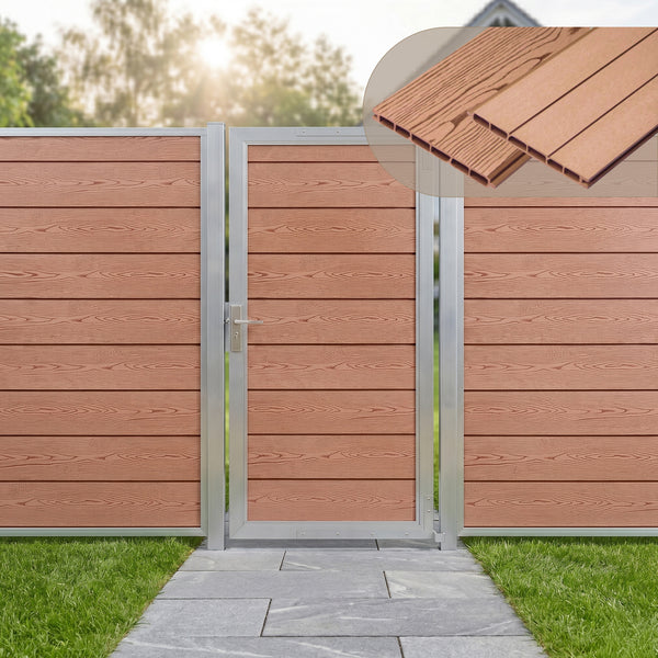 Cancello da Giardino Pedonale Segovia 90x180 cm Porta per Recinzione con Serratura NEU.HOLZ 