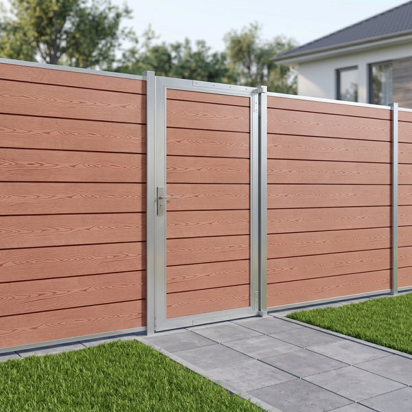 Cancello da Giardino Pedonale Segovia 90x180 cm Porta per Recinzione con Serratura NEU.HOLZ 