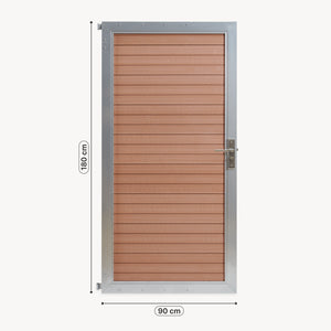 Cancello da Giardino Pedonale Segovia 90x180 cm Porta per Recinzione con Serratura NEU.HOLZ 