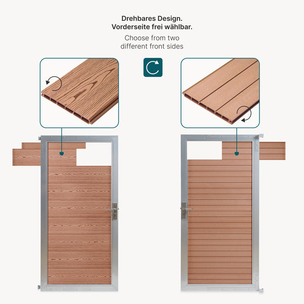 Cancello da Giardino Pedonale Segovia 90x180 cm Porta per Recinzione con Serratura NEU.HOLZ 