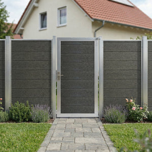 Cancello da Giardino Pedonale Segovia 90x180 cm Porta per Recinzione con Serratura NEU.HOLZ 