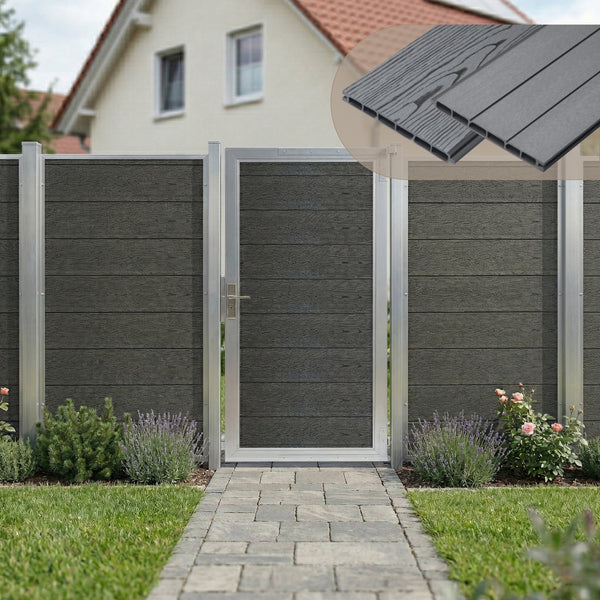 Cancello da Giardino Pedonale Segovia 90x180 cm Porta per Recinzione con Serratura NEU.HOLZ 