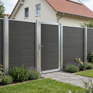 Cancello da Giardino Pedonale Segovia 90x180 cm Porta per Recinzione con Serratura NEU.HOLZ 