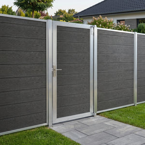 Cancello da Giardino Pedonale Segovia 90x180 cm Porta per Recinzione con Serratura NEU.HOLZ 