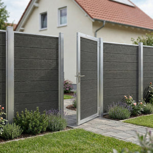 Cancello da Giardino Pedonale Segovia 90x180 cm Porta per Recinzione con Serratura NEU.HOLZ 