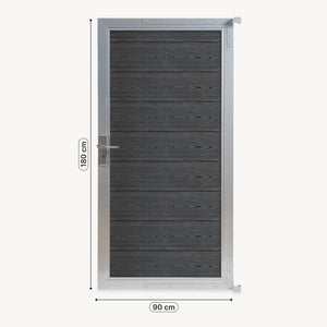 Cancello da Giardino Pedonale Segovia 90x180 cm Porta per Recinzione con Serratura NEU.HOLZ 