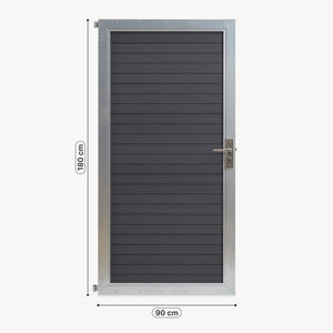 Cancello da Giardino Pedonale Segovia 90x180 cm Porta per Recinzione con Serratura NEU.HOLZ 