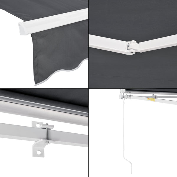 Tenda da Sole a Muro Bitonto con Bracci Estensibili e Manovella [en.casa]