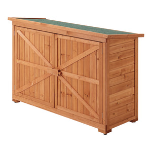 Geräteschrank Kerteminde Kaminholzlager Brennholzregal 88 x 128 x 50 cm [en.casa] - premiumXL