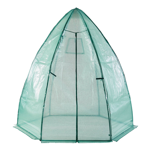 Serra da Giardino Hunze per Coltivazione Piante Copertura Semitrasparente Bianco / Verde [en.casa]