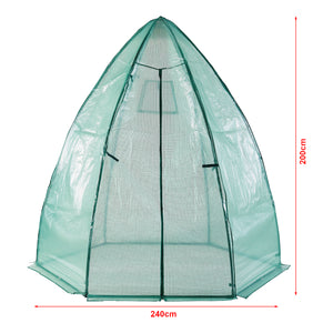 Serra da Giardino Hunze per Coltivazione Piante Copertura Semitrasparente Bianco / Verde [en.casa]