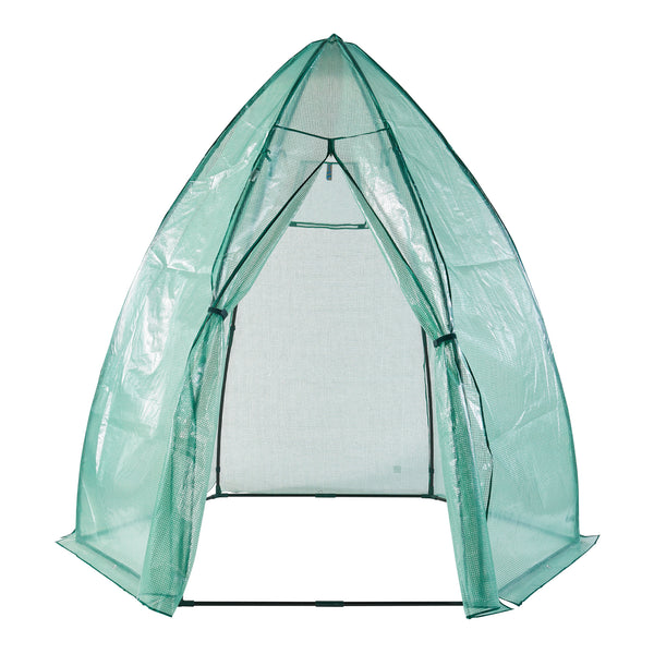 Serra da Giardino Hunze per Coltivazione Piante Copertura Semitrasparente Bianco / Verde [en.casa]