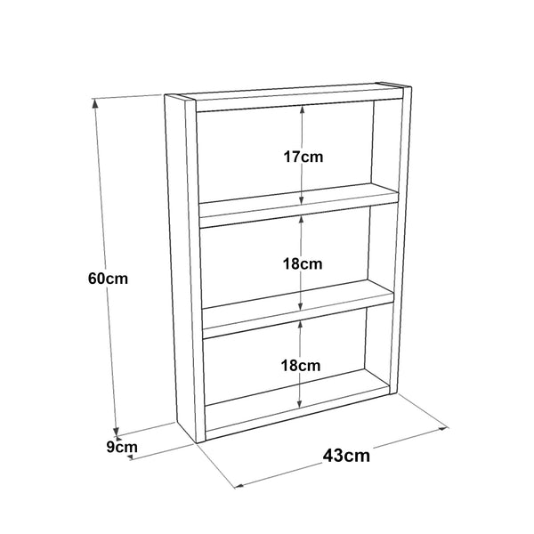 Mensola da cucina Lappajärvi con 3 ripiani 60 x 43 x 9 cm in vari colori [en.casa]