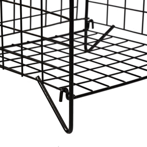 Scaffale in Metallo Reticolato 'Jægerspris' Scaffale Stretto con 3/4/5 Ripiani Rimovibili Mobile Espositore in Stile Industriale - Nero [en.casa] 