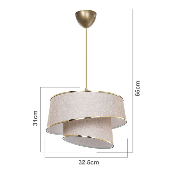 Lampada a Sospensione Wigan con Paralume Cilindrico lux.pro