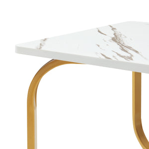 Tavolino Kolta 120x60x43 cm effetto marmo [en.casa]