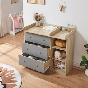 Cassettiera Beldinupp con Piano Fasciatoio Rimovibile 93 x 110 x 55 cm - Vari Colori [en.casa]