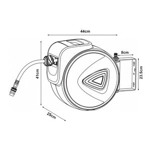 Avvolgitubo per aria compressa Nassau Bianco/Grigio [pro.tec]