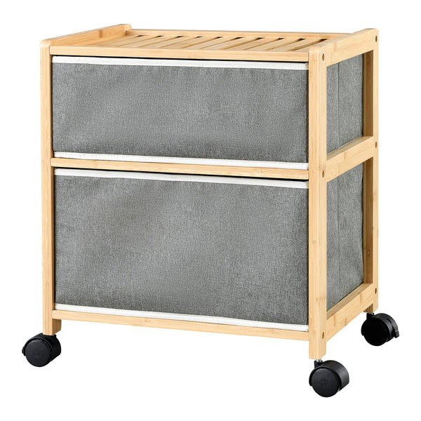 Tavolino laterale in bambù Noorliit su ruote in varie dimensioni [en.casa]