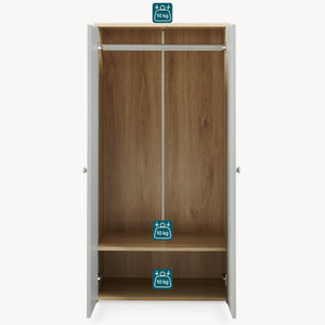 Armadio Beldinupp per Cameretta 123 x 60 x 40 cm [en.casa]