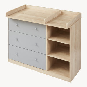 Cassettiera Beldinupp con Piano Fasciatoio Rimovibile 93 x 110 x 55 cm - Vari Colori [en.casa]