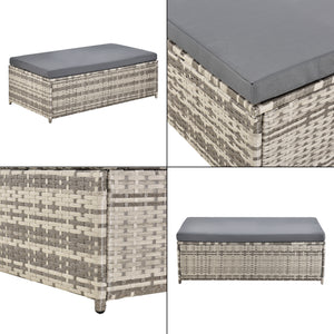 Set di Mobili da Giardino Arredo Esterno in Polyrattan con Cuscini Set Composto di 1 Divano a 2 Posti + 1 Tavolino Basso Multiuso - Vari Colori