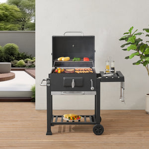 Carrello da barbecue Arnad Nero [casa.pro]