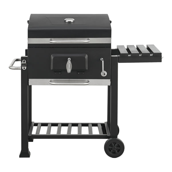Carrello da barbecue Arnad Nero [casa.pro]
