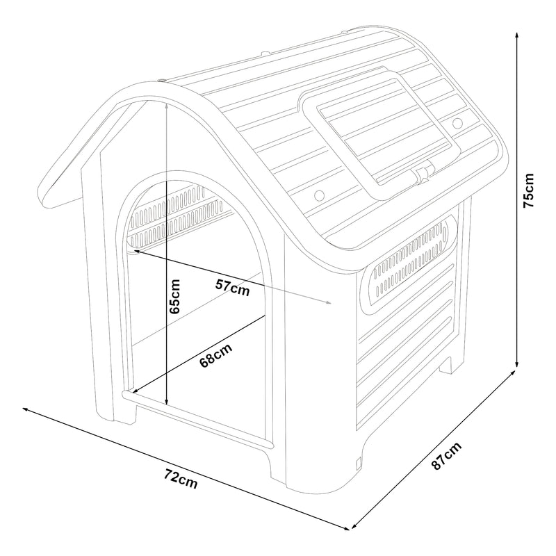 Schizzo in scala Cuccia per Cani Bello in Plastica [en.casa]