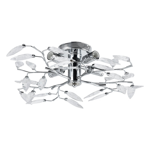 Plafoniera Kira 4x E14 Ø 47,5 x 15 cm cromato/argento lux.pro - premiumXL