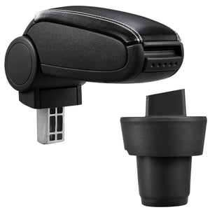 Mittelarmlehne VW Up! - Armauflage mit Staufach - gepolstert - schwarz - grau pro.tec - premiumXL