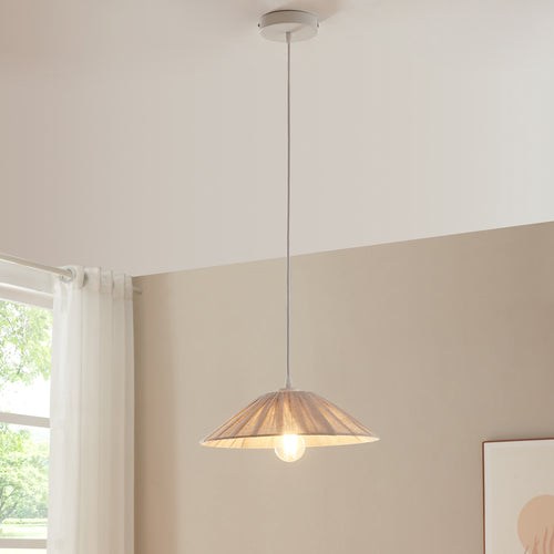 Lampada a sospensione Bridge Bianco/Beige [lux.pro] - premiumXL