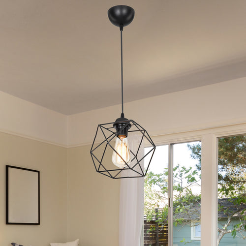 Lampada a sospensione Brentwood E27 Metallo Nero [lux.pro]