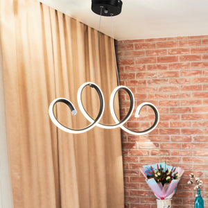 Hängeleuchte Durham mit 206 LEDs Aluminium Schwarz / Weiß [lux.pro] - premiumXL