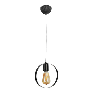 Lampada a Sospensione 'Cirencester' senza Paralume Lampada da Soffitto in Stile Industriale con Portalampada Pendente - Nero - lux.pro